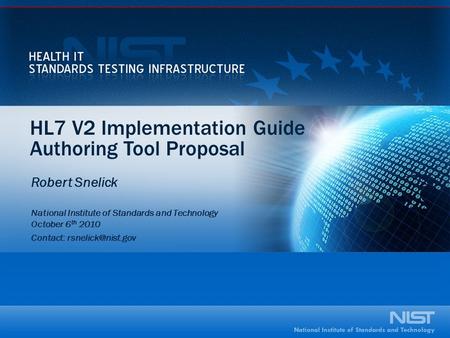 HL7 V2 Implementation Guide Authoring Tool Proposal