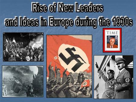 and Ideas in Europe during the 1930s