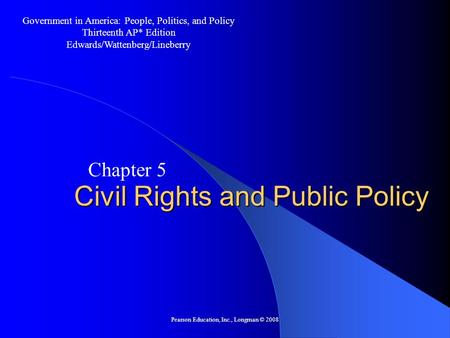 Civil Rights and Public Policy