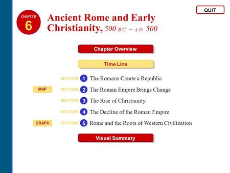 6 Ancient Rome and Early Christianity, 500 B.C. – A.D. 500