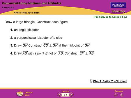 Concurrent Lines, Medians, and Altitudes