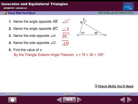 Isosceles and Equilateral Triangles