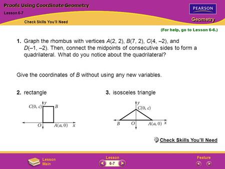 Proofs Using Coordinate Geometry