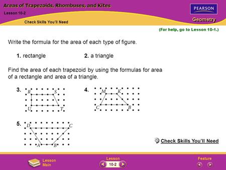 Areas of Trapezoids, Rhombuses, and Kites