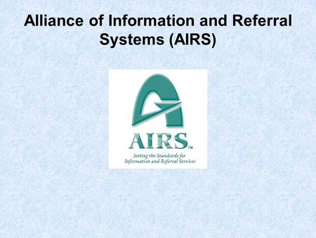 Alliance of Information and Referral Systems (AIRS)