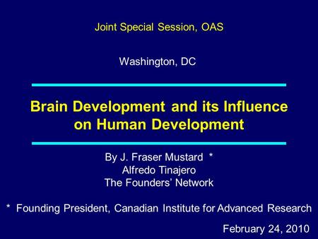 Brain Development and its Influence on Human Development