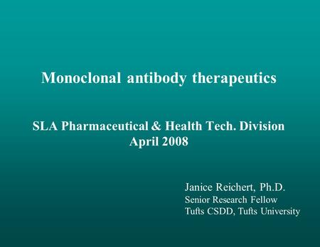 Monoclonal antibody therapeutics