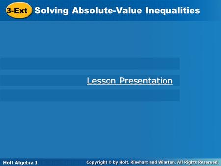 Solving Absolute-Value Inequalities