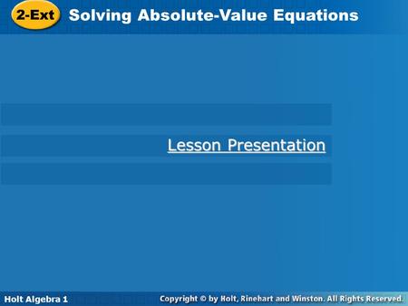 Solving Absolute-Value Equations