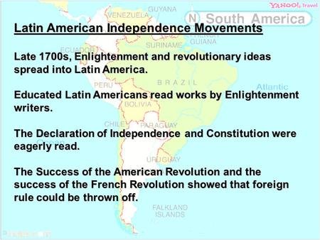 Latin American Independence Movements