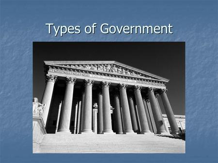 Types of Government.