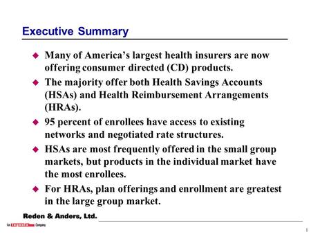 Consumer Directed Insurance Products: Survey Results April 2005.