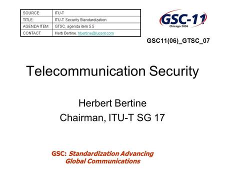 Telecommunication Security