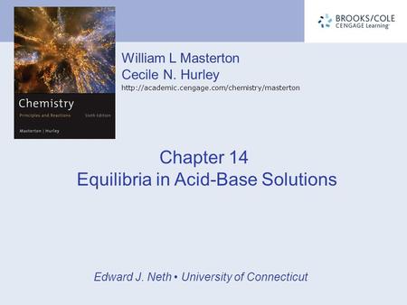 Chapter 14 Equilibria in Acid-Base Solutions