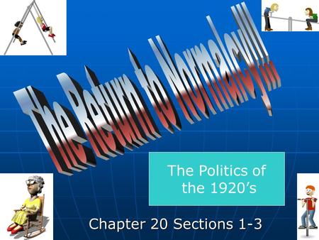 Chapter 20 Sections 1-3 The Politics of the 1920s.