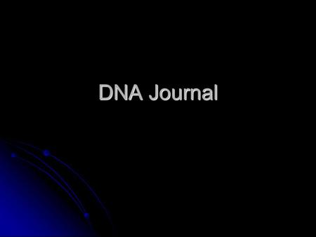 DNA Journal. New Journal: Draw a model of DNA What are the base pair rules for DNA? Adenine – Thymine Adenine – Thymine Cytosine – Guanine Cytosine –