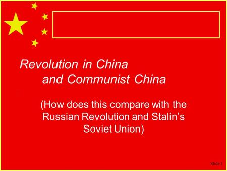 Revolution in China and Communist China