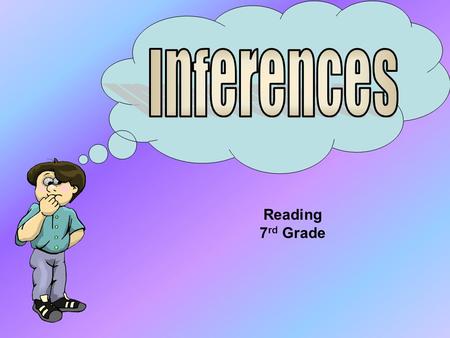 Reading 7 rd Grade. 2/13/2014MAP Tap 20042 Teacher Page Objective: The students will make inferences based on details from the story and prior knowledge.