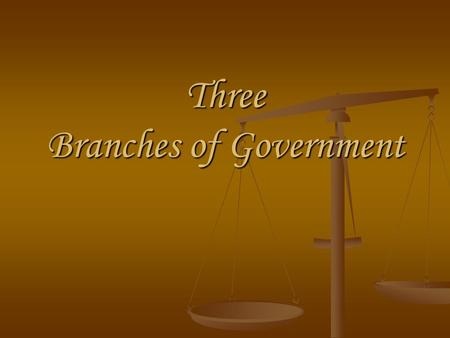 Three Branches of Government