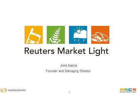 1 Amit Mehra Founder and Managing Director. 2 RML: A pioneering consumer-centric social enterprise Impact of the innovation on farmers lives Sharing the.