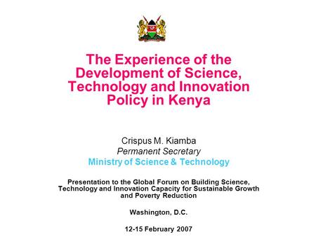 Ministry of Science & Technology