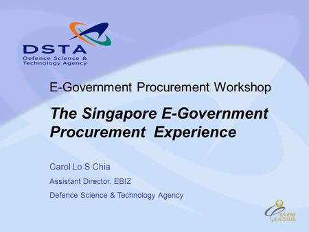 The Singapore E-Government Procurement Experience