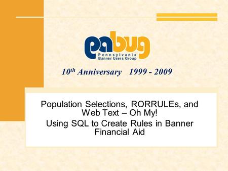 Population Selections, RORRULEs, and Web Text – Oh My!