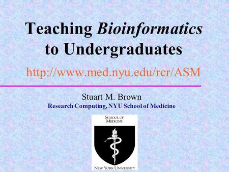 Research Computing, NYU School of Medicine