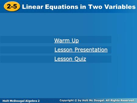 Linear Equations in Two Variables