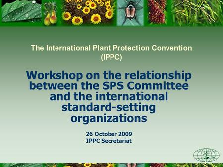 The International Plant Protection Convention (IPPC)