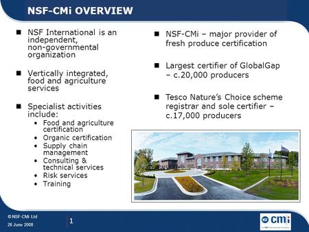 Certification in Developing Countries – Reducing Costs, Enhancing Value and Options for Compliance Presentation to Standards and Technical Development.