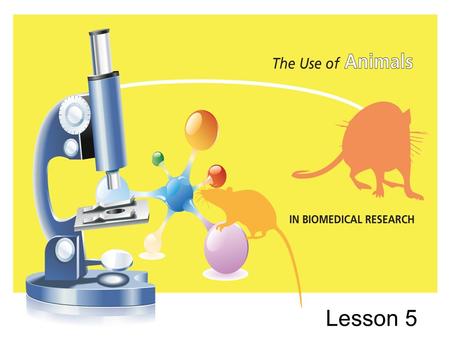 Lesson 5. Learning Topic: Careers and benefits Focus Question: What type of jobs do you think are required to run a research facility that uses animals?