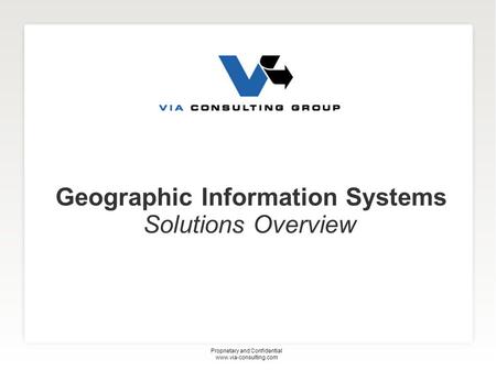 Geographic Information Systems