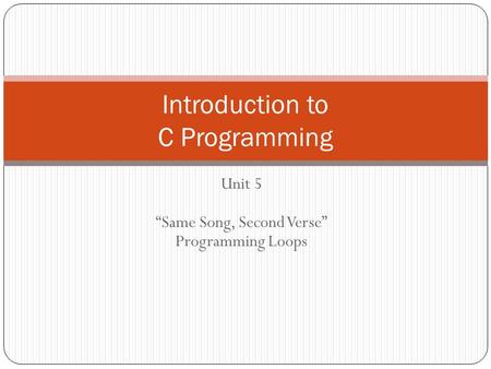 Introduction to C Programming