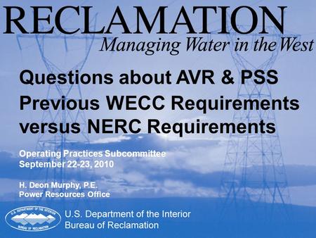 Questions about AVR & PSS