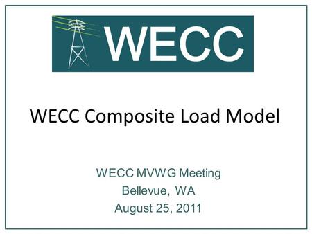 WECC Composite Load Model