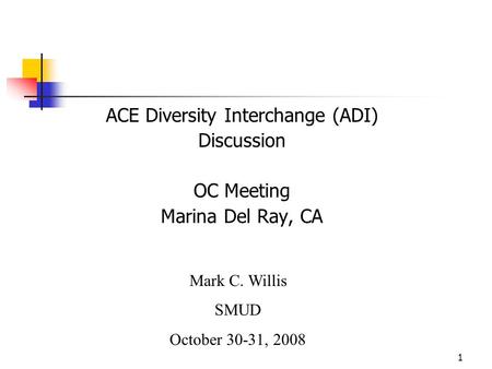 ACE Diversity Interchange (ADI)