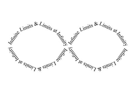 Infinite Limits at Limits & Infinity.