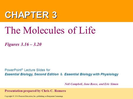 Copyright © 2004 Pearson Education, Inc. publishing as Benjamin Cummings PowerPoint ® Lecture Slides for Essential Biology, Second Edition & Essential.