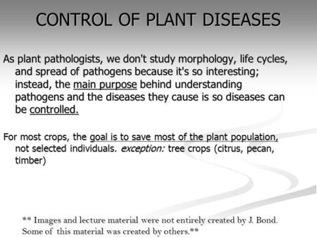 CONTROL OF PLANT DISEASES