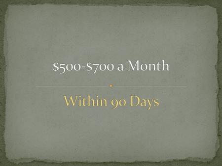 Switch to Shaklee Products and use at least 100 a month (1 Vitalizer and 1 Vivix! Find 19 others that use 100 a month each (Find 6 a month). ( x3 ) Thats.