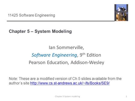 Chapter 5 – System Modeling