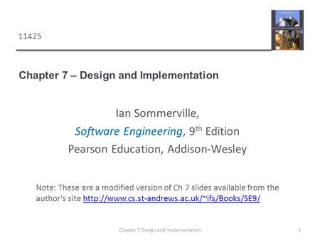 Chapter 7 – Design and Implementation