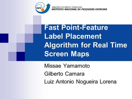 Fast Point-Feature Label Placement Algorithm for Real Time Screen Maps