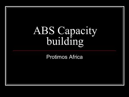 ABS Capacity building Protimos Africa. I remembered one morning when I discovered a cocoon in the bark of a tree, just as the butterfly was making a.