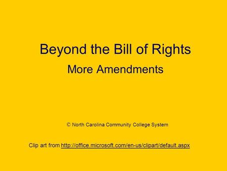 Beyond the Bill of Rights