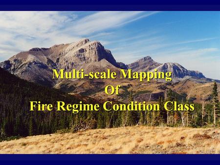 Multi-scale Mapping Of Fire Regime Condition Class.