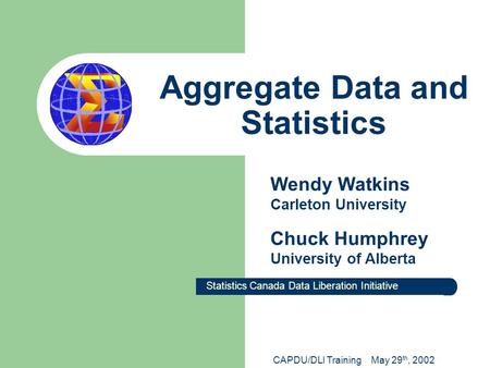 Aggregate Data and Statistics