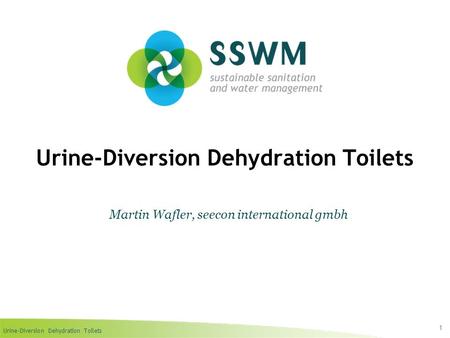 Urine-Diversion Dehydration Toilets