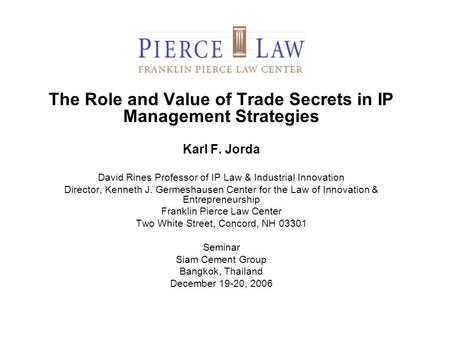 The Role and Value of Trade Secrets in IP Management Strategies